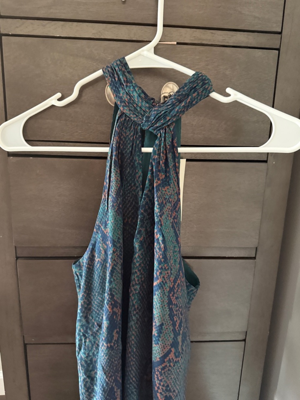 Joie Blue Teal Patterned Tank Top